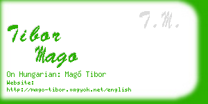 tibor mago business card